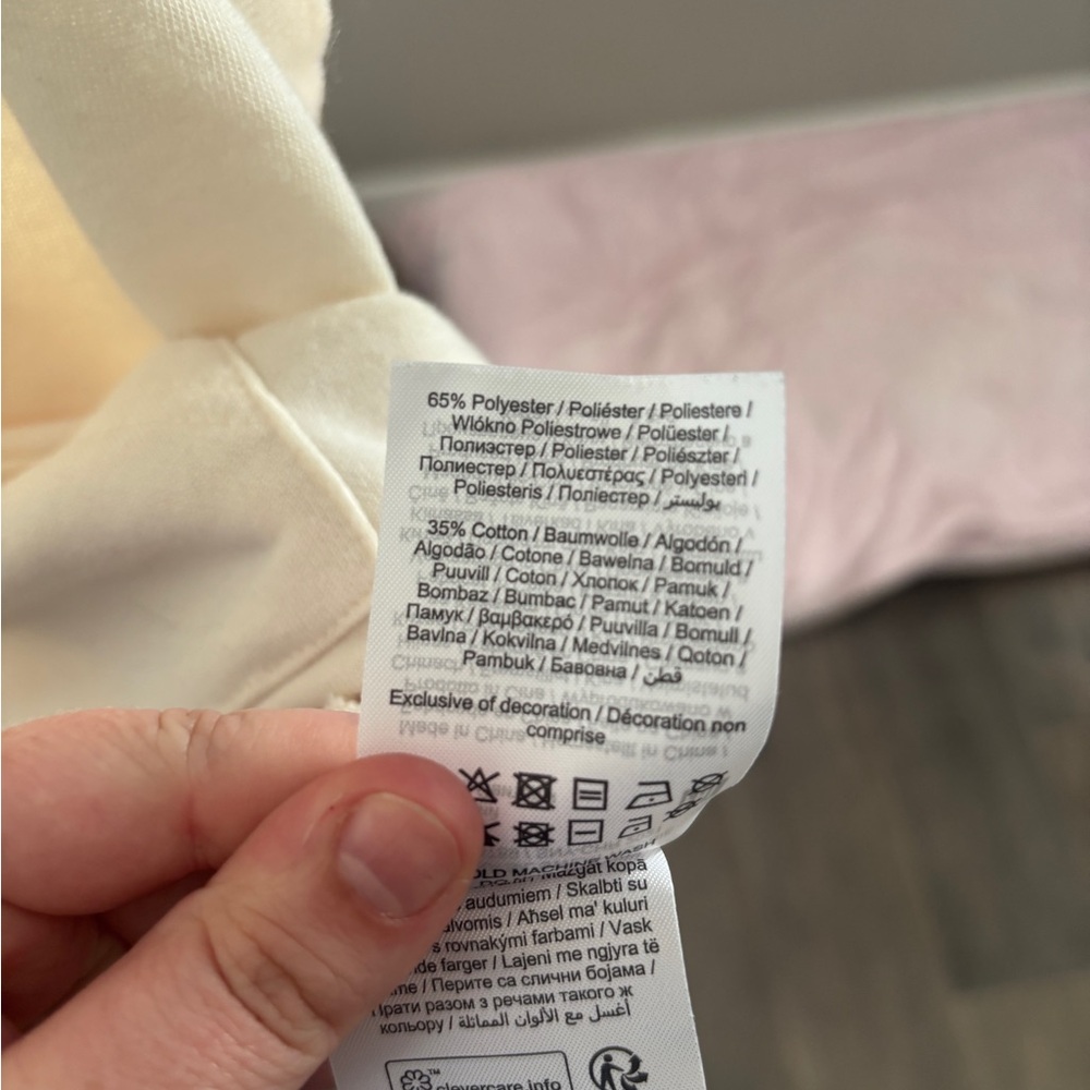 Noisy May Cream Drawstring Hoodie Top - Picture 4 of 5